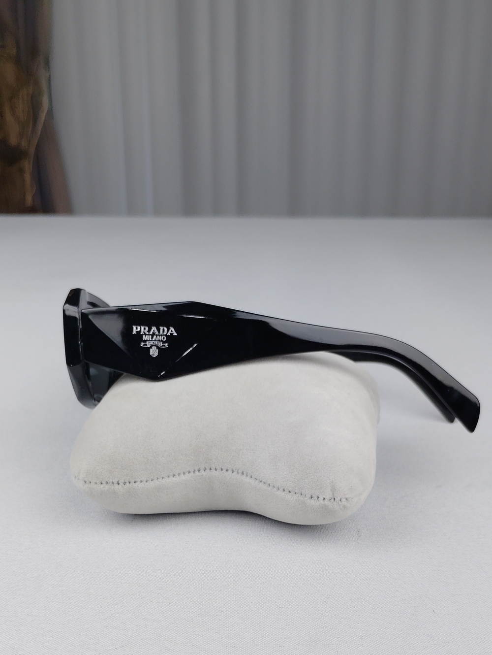 Prada Black Rectangular Women’s Sunglasses - Classic UV Protection - Picture 4 of 15